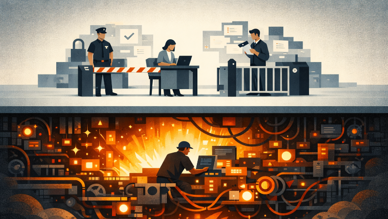 The Tradeoff: governed layer versus raw shell